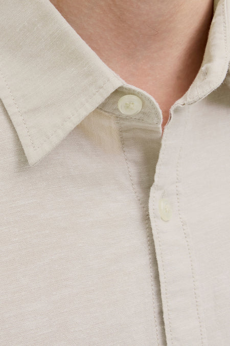 Hemd met korte mouwen - beige