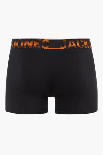 Zwarte boxershort van ACCESSORIES BY JACK & JONES, met elastische tailleband met logo-opdruk.