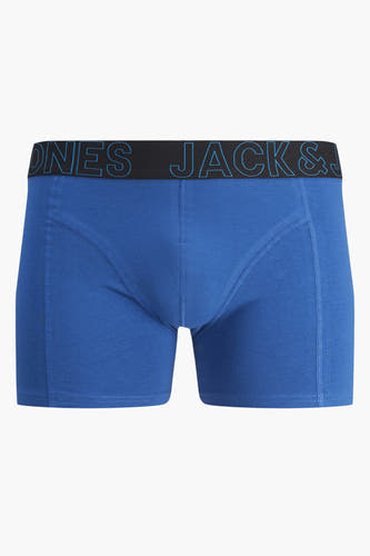 Blauwe boxershort van ACCESSORIES BY JACK & JONES, met een elastische tailleband met logo.