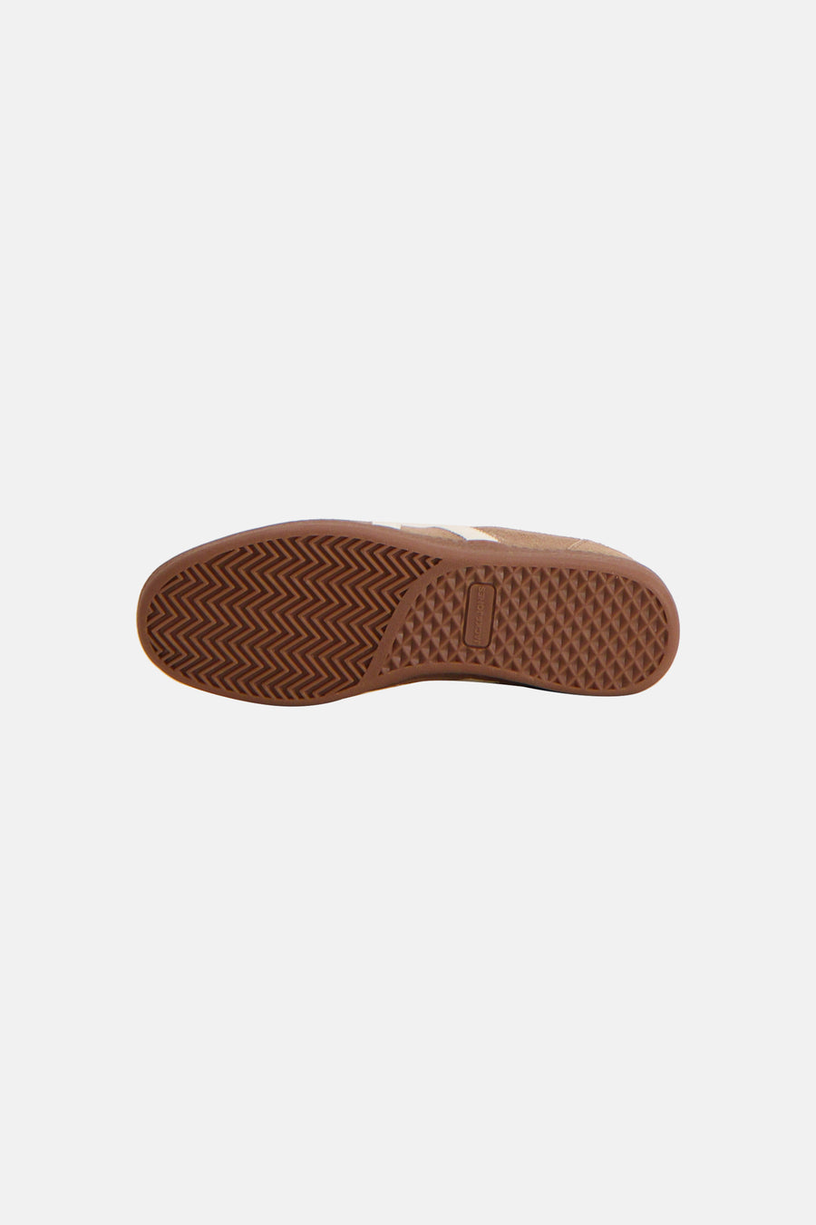Baskets beiges de ACCESSORIES BY JACK & JONES, avec semelle marron à motif chevrons.