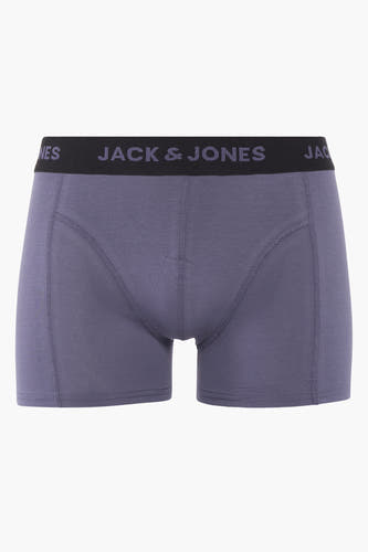 Boxer short bleu d'ACCESSORIES BY JACK & JONES avec une ceinture élastique noire.