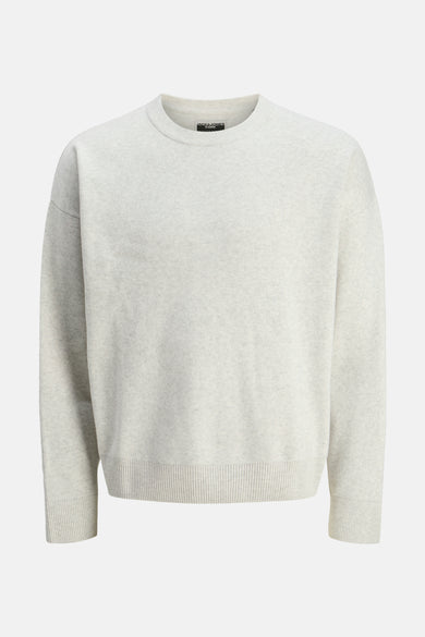 Pull met ronde hals - grijs