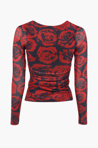 T-shirt met lange mouwen - rood