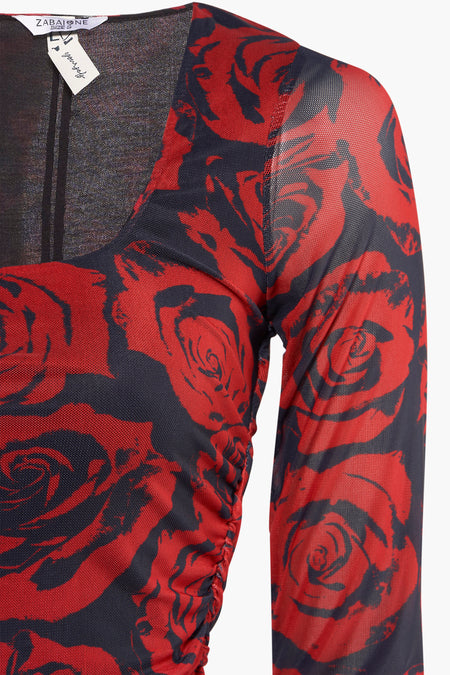 JXROSA SAGA MESH LS REV TOP WVN