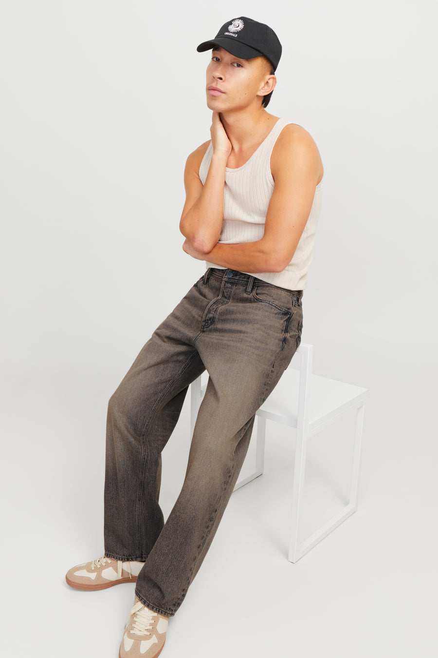 Jeans wide dark grey denim - JACK & JONES JEANS INTELLIGENCE