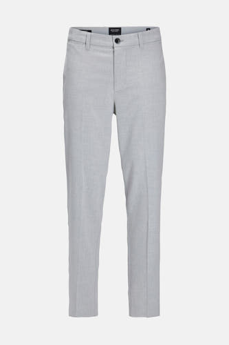 Grijze kostuumbroek van JACK & JONES JEANS INTELLIGENCE, met een subtiele streepjestextuur.
