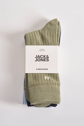 Meerkleurige sokken multipack van Accessoires door Jack & Jones, met ribbels.