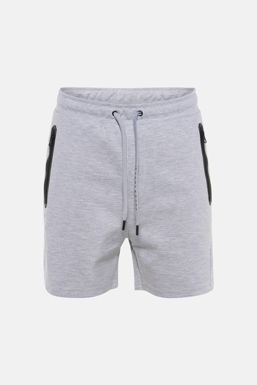 Grijze katoenen shorts van JACK & JONES JEANS INTELLIGENCE met ritszakken aan de zijkant en trekkoord taille, front view