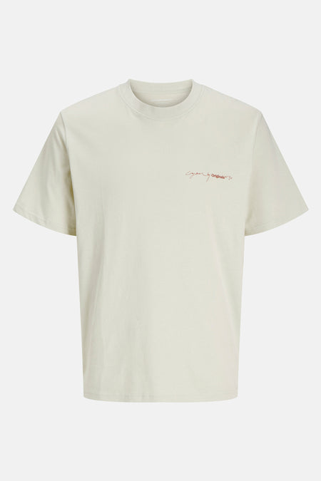 T-shirt (manches courtes) Écru - ORIGINALS BY JACK & JONES