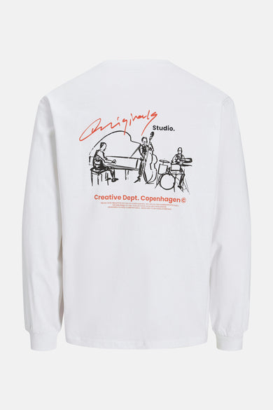 T-shirt (manches longues) Blanc - ORIGINALS BY JACK & JONES