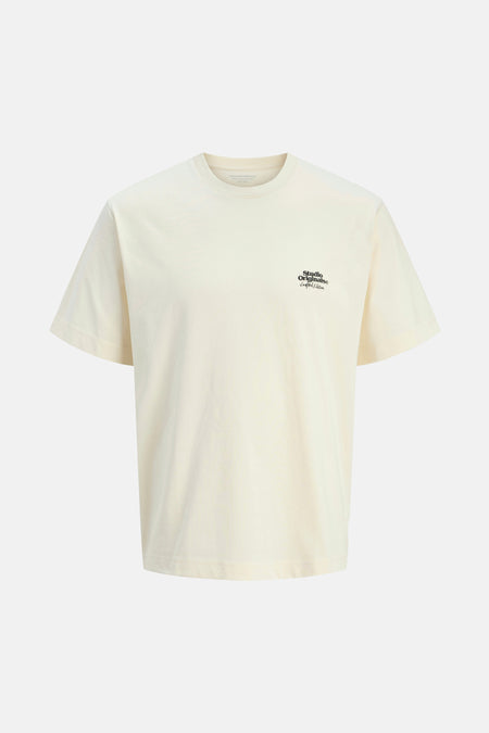 T-shirt (korte mouwen) Ecru - ORIGINALS BY JACK & JONES