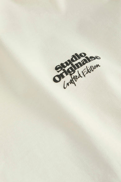 T-shirt (manches courtes) Écru - ORIGINALS BY JACK & JONES