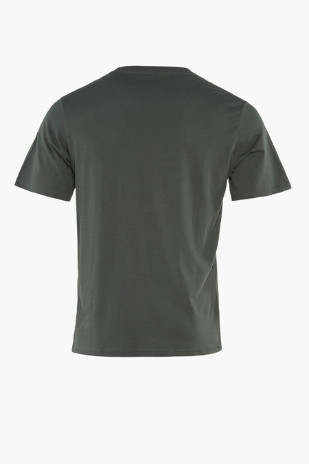Groene korte mouw t-shirt van CORE BY JACK & JONES, achterzijde, eenvoudig design, gladde stof, ronde halslijn