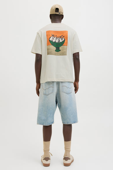 T-shirt (manches courtes) Écru - ORIGINALS BY JACK & JONES