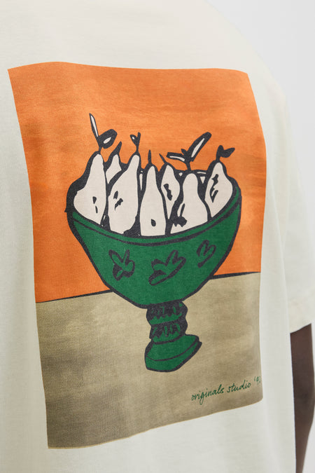 T-shirt (manches courtes) Écru - ORIGINALS BY JACK & JONES
