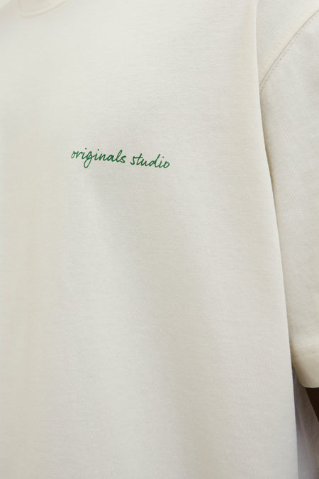 T-shirt (manches courtes) Écru - ORIGINALS BY JACK & JONES