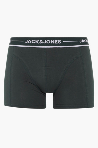 Groene boxershort van ACCESSORIES BY JACK & JONES, met een elastische tailleband met logo-opdruk.