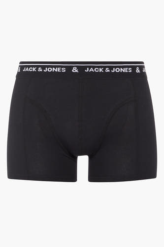 Zwarte boxershort van ACCESSORIES BY JACK & JONES, met elastische tailleband voorzien van merknaam.