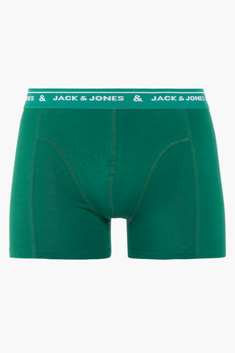 Groene boxershort van ACCESSORIES BY JACK & JONES, met een elastische tailleband met logo.
