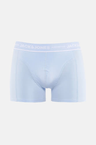 Blauwe boxershort van ACCESSORIES BY JACK & JONES, met een witte tailleband met merklogo.