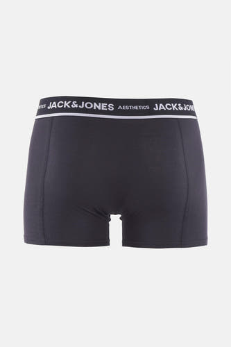Blauwe boxershort van ACCESSORIES BY JACK & JONES, met een elastische tailleband met logo's.