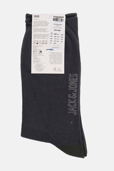 Grijze sokken van ACCESSORIES BY JACK & JONES, met een subtiel merklogo op de zijkant.
