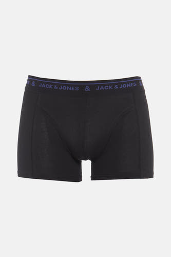 Zwarte boxershort van Accessories by Jack & Jones, met merklogo op de tailleband.