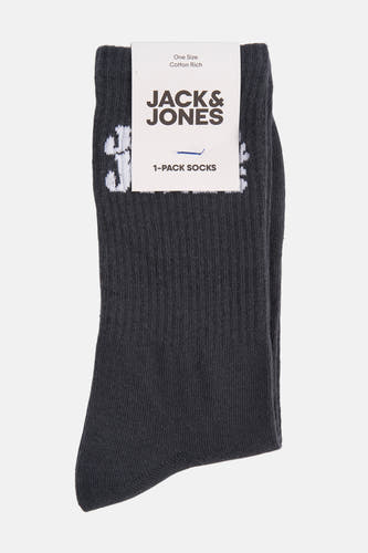 Zwarte sokken van ACCESSORIES BY JACK & JONES, met wit logo detail op de bovenkant.