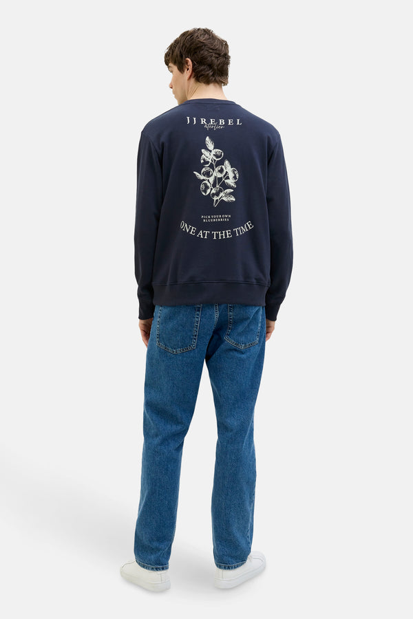 Sweater met ronde hals Blauw - JJREBEL