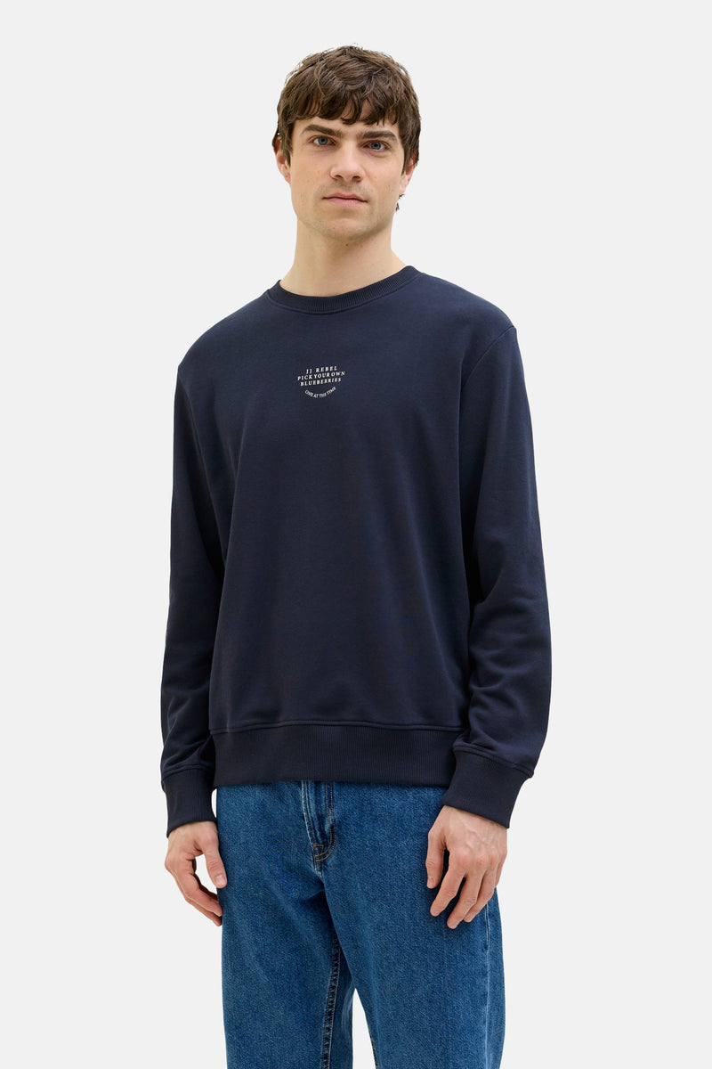 Sweater met ronde hals Blauw - JJREBEL
