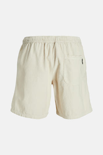 Ecru short van JACK & JONES JEANS INTELLIGENCE, met een elastische tailleband en een achterzak.