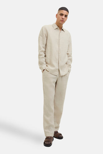 Chemise à manches longues - beige