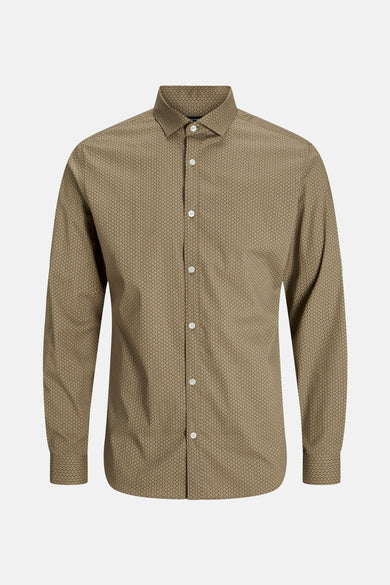 Chemise à manches longues - brun