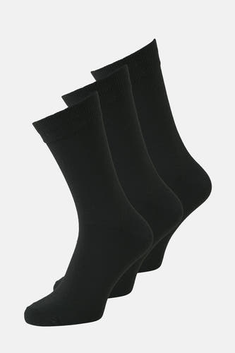 Zwarte sokken van ACCESSORIES BY JACK & JONES, in een set van drie, effen van kleur.