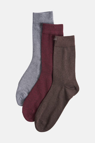 Chaussettes multicolores d'ACCESSORIES BY JACK & JONES, en gris, bordeaux et marron.