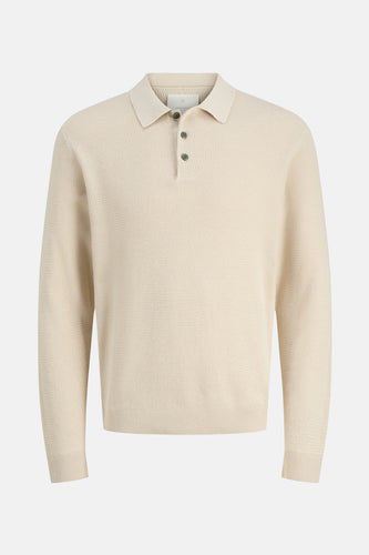 Pull à col en V - beige