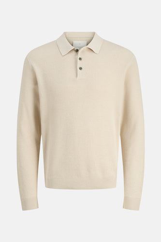 Pull à col en V - beige - PREMIUM by JACK & JONES