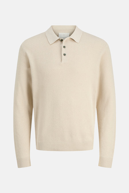 Pull col V Beige - PREMIUM by JACK & JONES