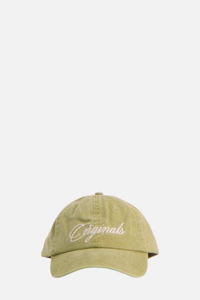 Groene pet van ACCESSORIES BY JACK & JONES, met geborduurd "Originals" opschrift op de voorkant.