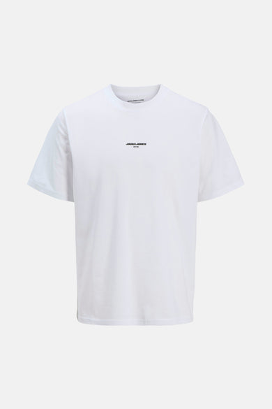 Wit T-shirt met korte mouwen van CORE BY JACK & JONES, met een klein logo op de borst.
