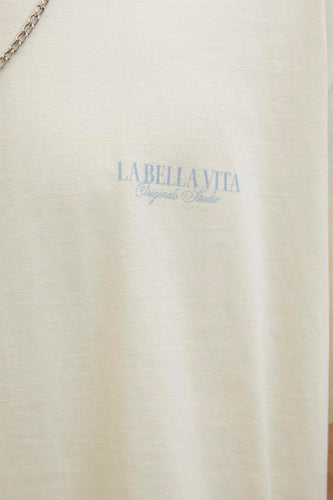 T-shirt à manches courtes - Écru - ORIGINALS BY JACK & JONES