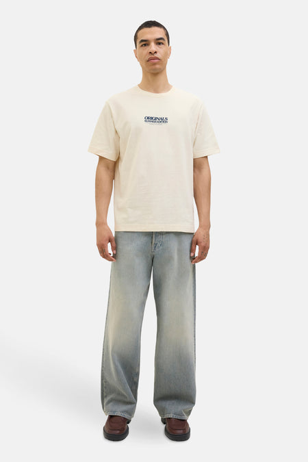 T-shirt (manches courtes) Écru - ORIGINALS BY JACK & JONES