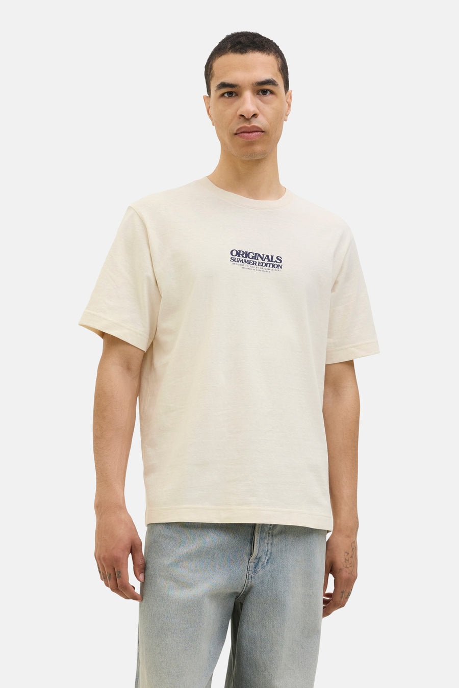 T-shirt à manches courtes - écru - ORIGINALS BY JACK & JONES