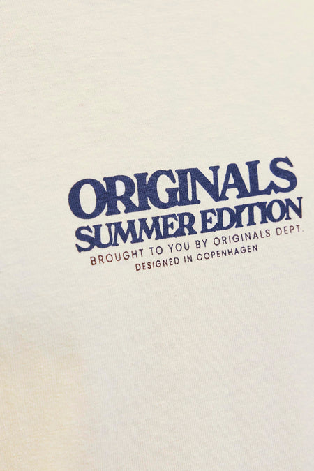 T-shirt (manches courtes) Écru - ORIGINALS BY JACK & JONES