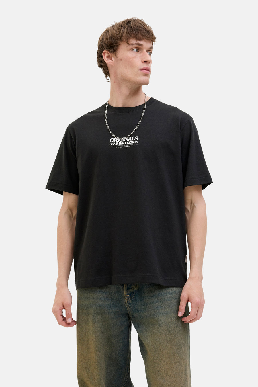 T-shirt à manches courtes - noir - ORIGINALS BY JACK & JONES