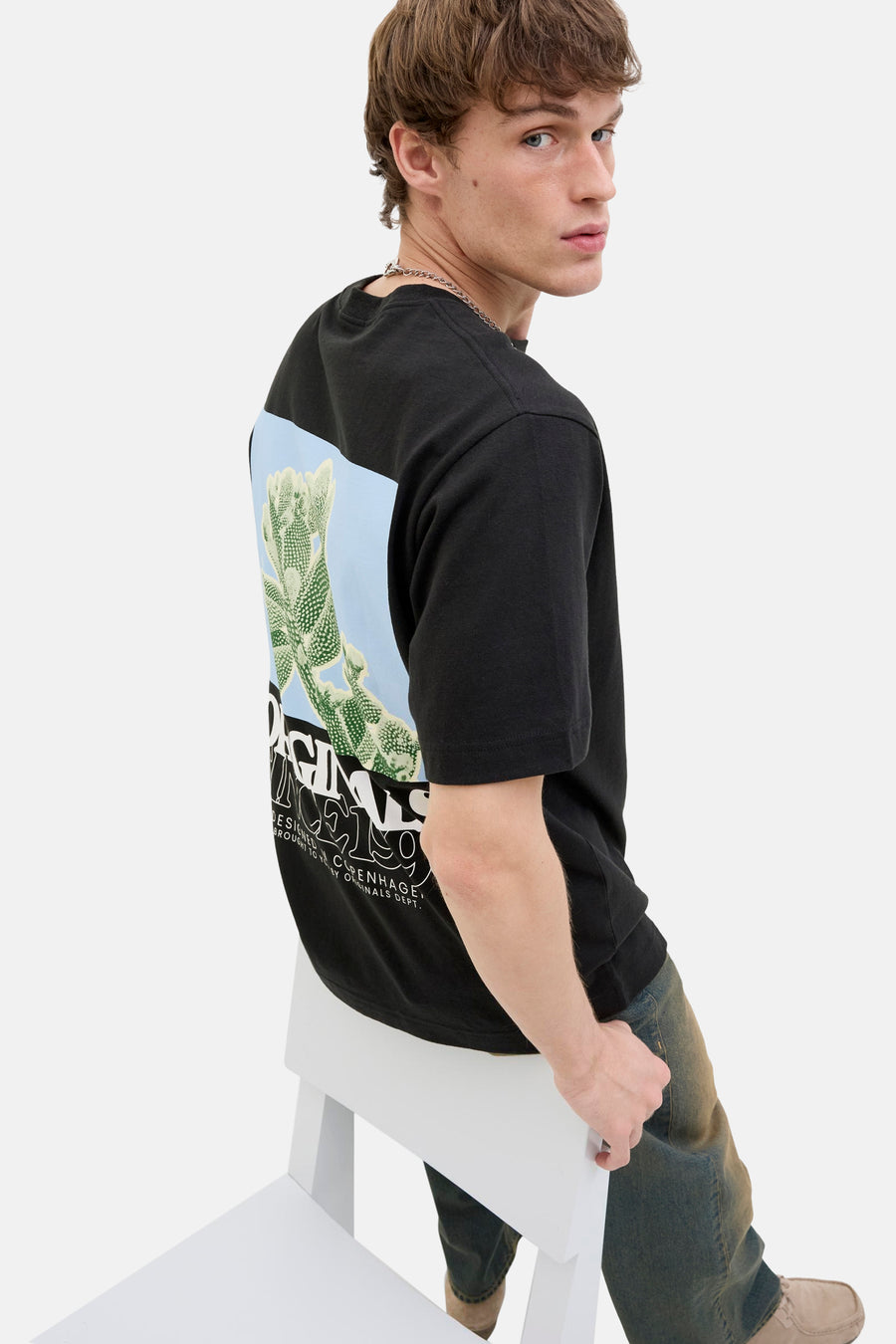 T-shirt à manches courtes - noir - ORIGINALS BY JACK & JONES