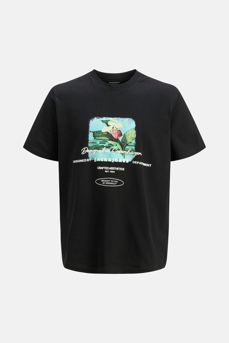 T-shirt (korte mouwen) Zwart - ORIGINALS BY JACK & JONES