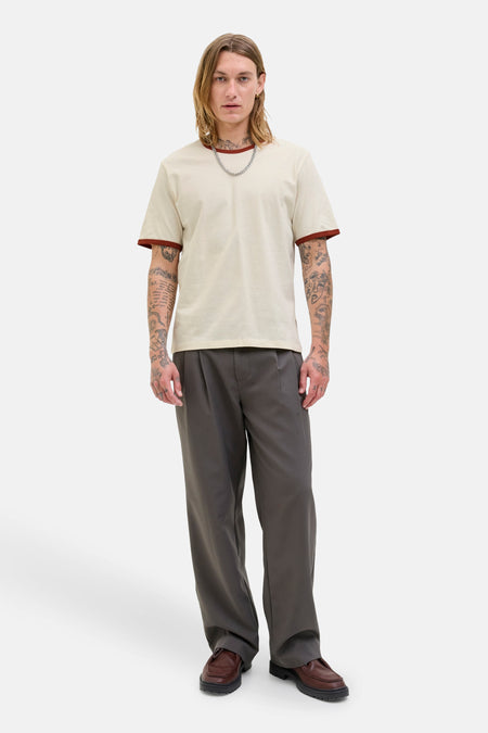 T-shirt (manches courtes) Écru - ORIGINALS BY JACK & JONES