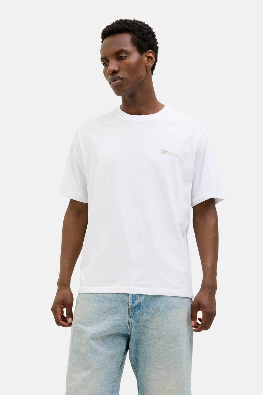 T-shirt (korte mouwen) Wit - ORIGINALS BY JACK & JONES