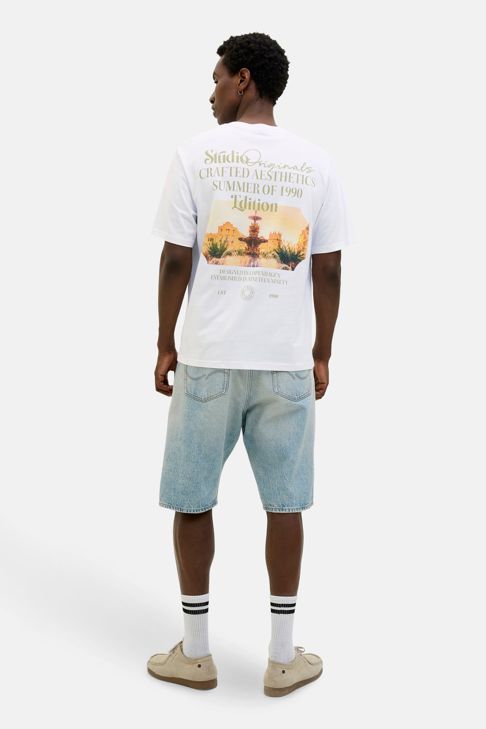 T-shirt (korte mouwen) Wit - ORIGINALS BY JACK & JONES